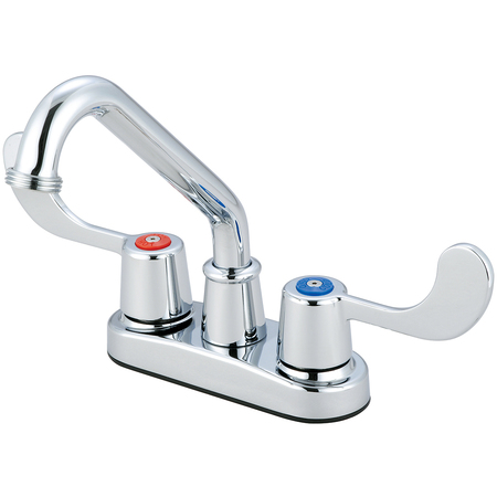 Olympia Faucets Two Handle Bar/Laundry Faucet, NPSM, Bar, Polished Chrome, Number of Holes: 2 or 3 Hole B-8190